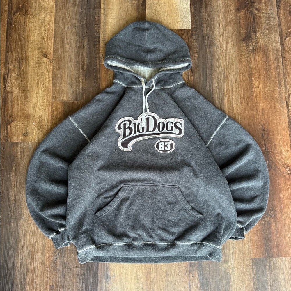 Vintage Big Dogs Hoodie Baggy Gray Men’s XL